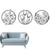 3D-Floral-Abstract-Wooden-Wall-Art -(Set of 3 pcs)/designerdecors.pk