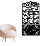3d-Wooden-Loh-e-qurani-Wall-Clock – Elegant-Islamic-Decorative-Clock