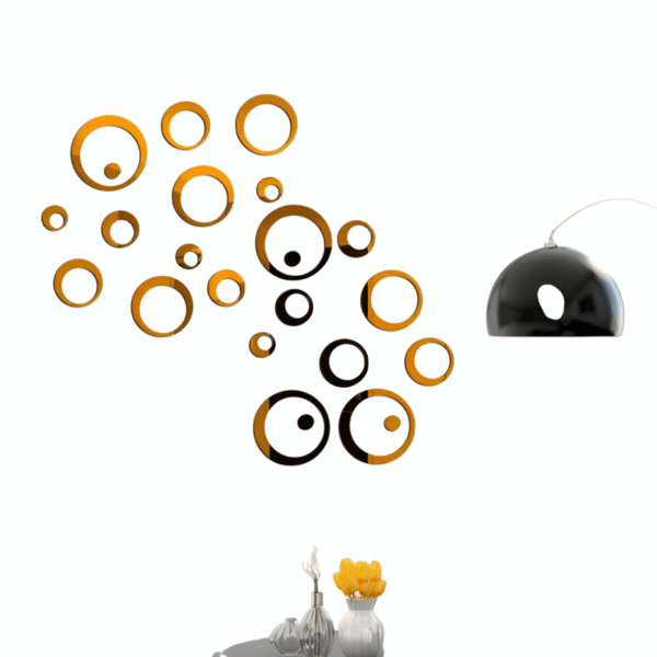 Aura-Rings – Elegant-Acrylic-Mirror-Décor/designerdecors.pk