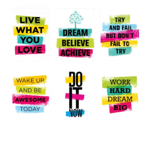 Set-Of-6-Motivational-Sticky-Canvas-Frames-(Dream Believe Achieve)\designerdecor.pk